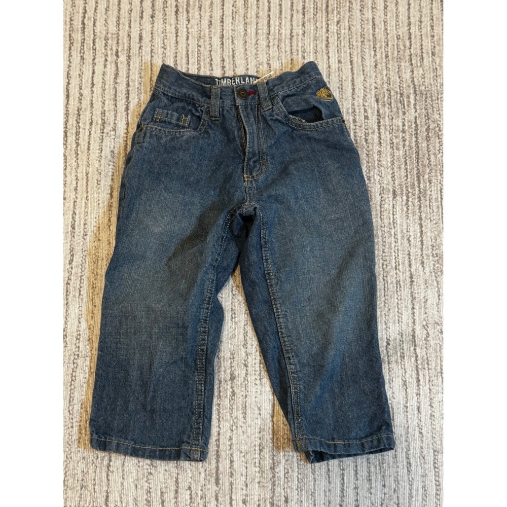 Timberland Boys Blue Denim Jeans Medium Wash Straight Leg Toddler Size 3T